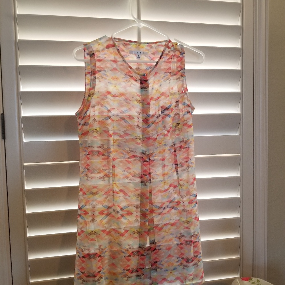 CAbi sheer sleeveless blouse